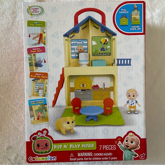 NEW Cocomelon Pop & Play House 7pc Set - Picture 2 of 8
